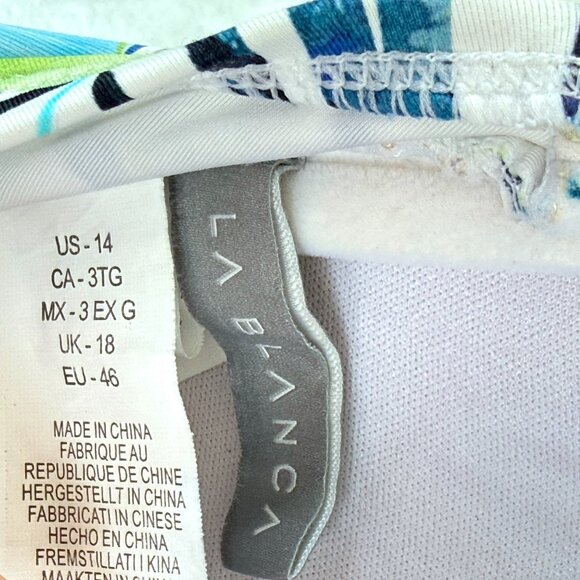 La Blanca Island Goddess Bandeau Halter Front Twist One Piece Swimsuit Womens 14 - Picture 3 of 5